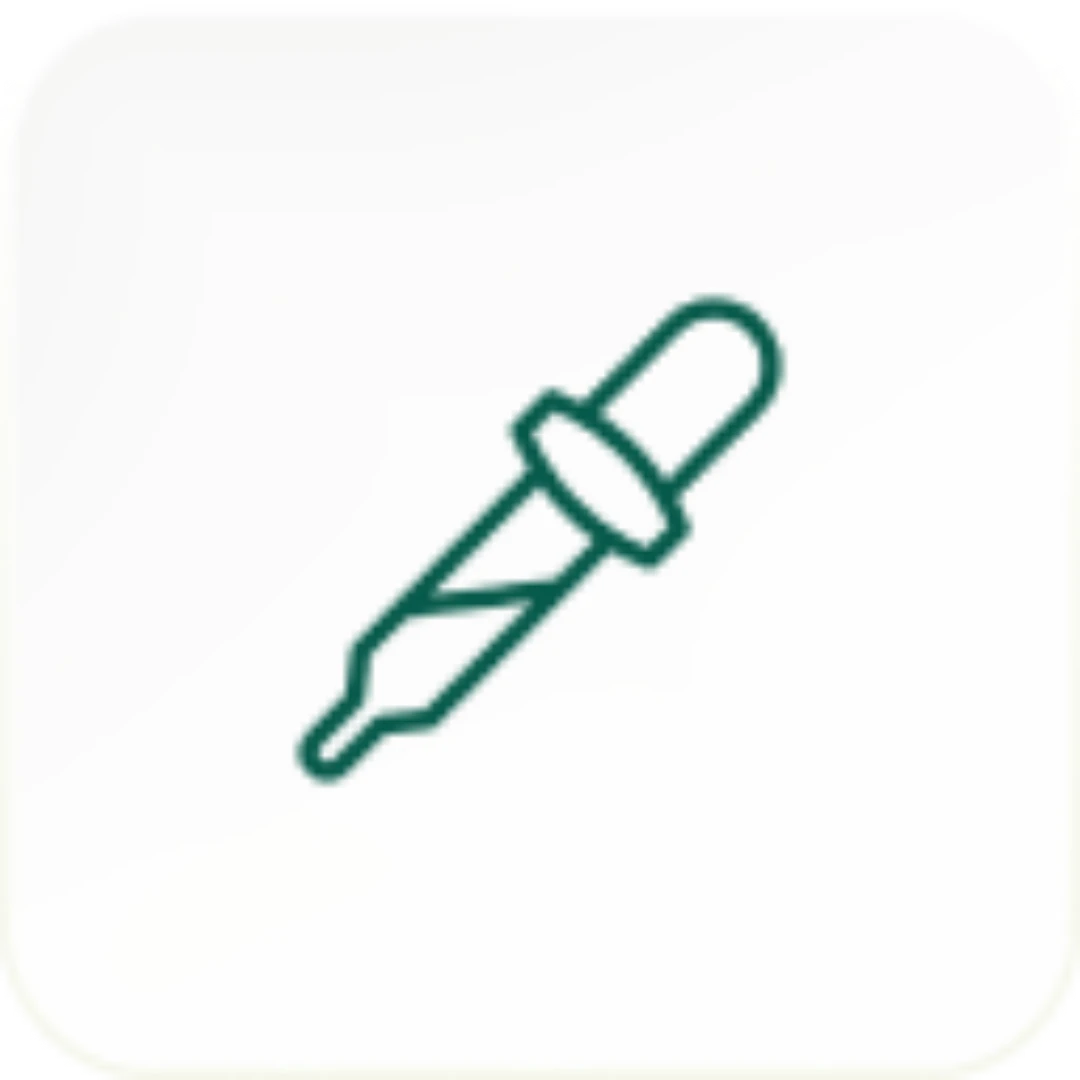Symbol: Pipette – einfache Dosierung der Tropfen