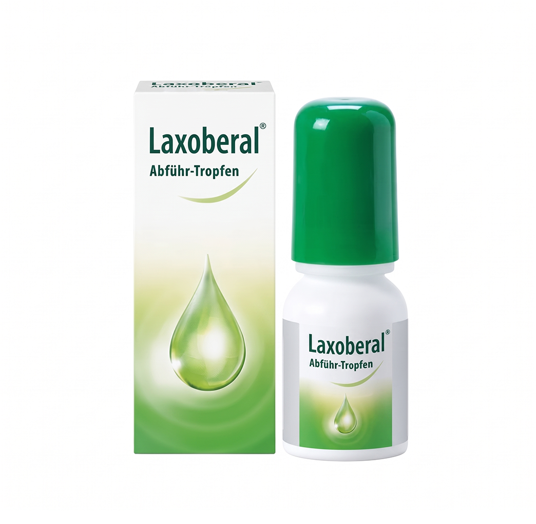 Laxoberal Abführ-Tropfen – Verpackung und Tropfflasche